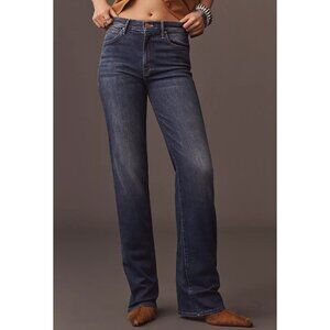 NWT MOTHER The Kick It Mid-Rise Straight-Leg Jeans (32)